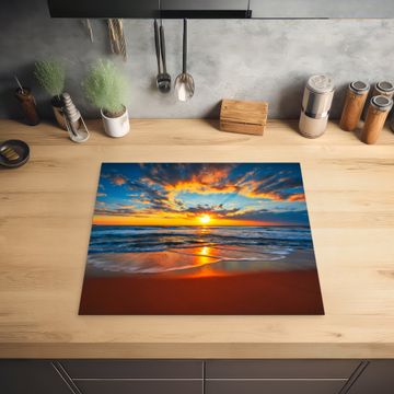 Protection plaque induction - Éblouissement sur les vagues au coucher du soleil