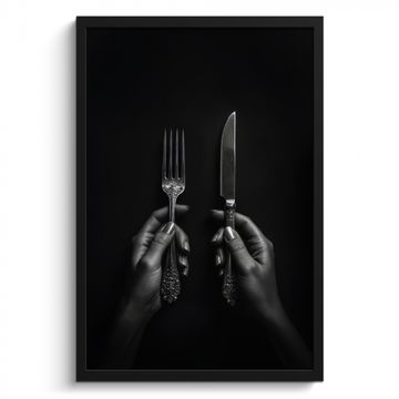 Cadre Photo - Couverts - Noir - Blanc