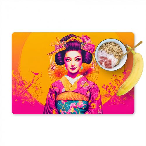 Sets de table - Fleurs - Femme - Kimono - Rose