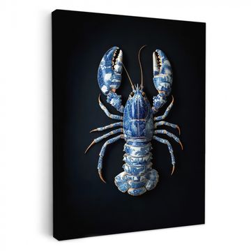 Tableau sur toile - Homard - Bleu de Delft - Bouclier - Robuste