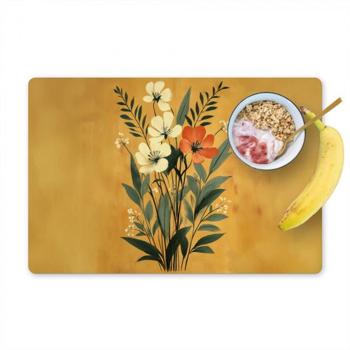 Sets de table - Feuilles - Bouquet - Jaune