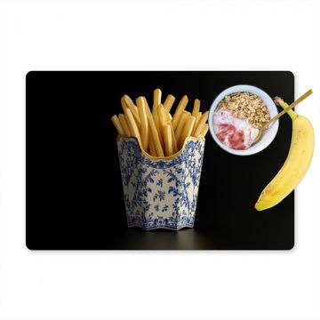 Sets de table - Frites - Porcelaine - Bleu de Delft - Nourriture