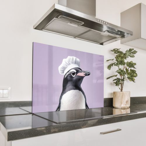 Fond de hotte - Pingouin - Chapeau de cuisinier - Doux - Violet