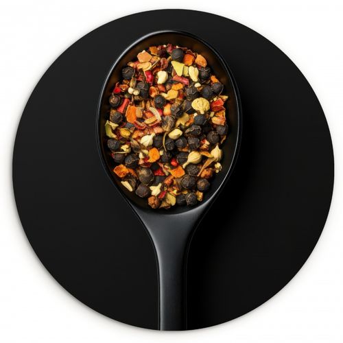 Tableau rond - Herbes - Noir - Cuillère