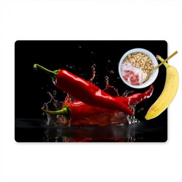 Sets de table - Poivre - Rouge - Noir - Eau - Légumes