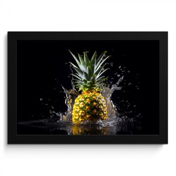 Cadre Photo - Ananas - Fruit - Eau - Plantes - Noir