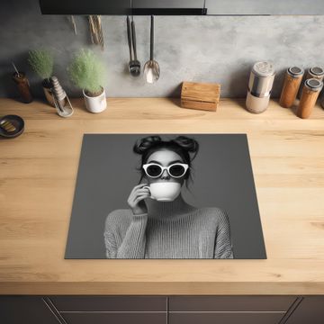 Protection plaque induction - Femme - Café - Noir - Blanc