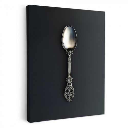 Tableau sur toile - Cuillère - Argent - Métal