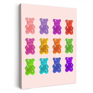 Tableau sur toile - Ours - Coloré - Bonbons