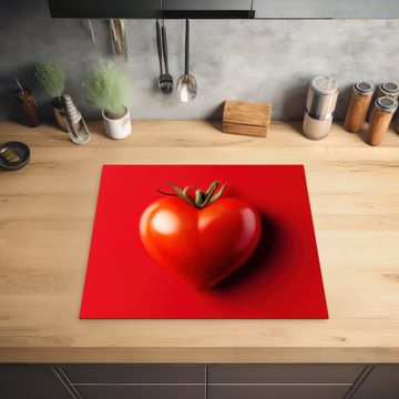 Protection plaque induction - Tomate - Rouge - Coeur