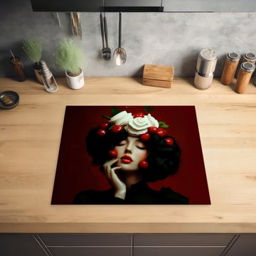Protection plaque induction - Femme - Cerises - Crème fouettée