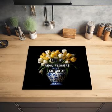 Protection plaque induction - Citations - Fleur - Tulipe - Jaune