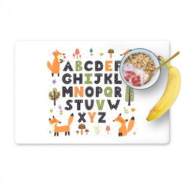 Sets de table - Illustration de l'alphabet avec des renards