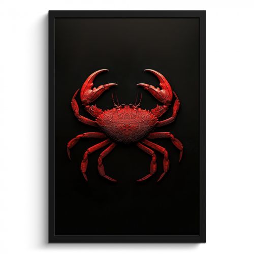Cadre Photo - Crabe - Rouge - Poissons - Crustacés