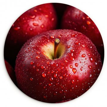 Tableau rond - Rouge - Pommes - Fruits