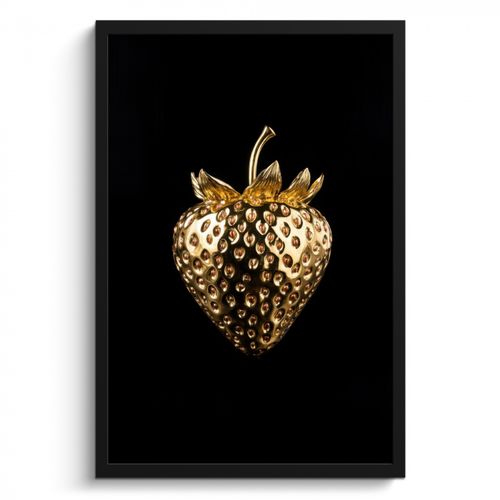 Cadre Photo - Fraise - Or - Noir - Chrome