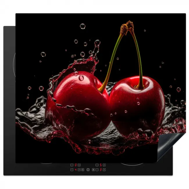 Protection plaque induction - Cerise - Rouge - Fruit - Eau - Noir