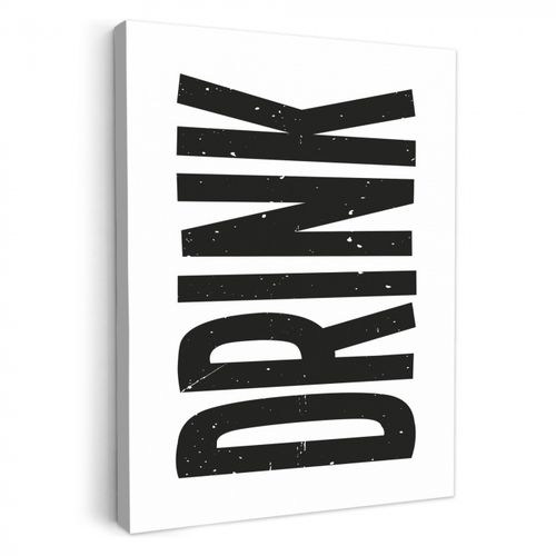 Tableau sur toile - Boisson - Noir - Blanc - Décoration