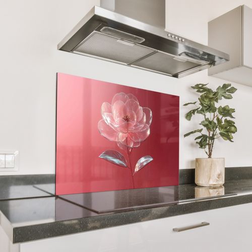 Fond de hotte - Orné - Fleur - Rose - Verres
