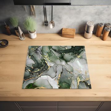 Protection plaque induction - Veines d'or sur paysage liquide