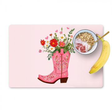 Sets de table - Bottes de cow-boy - Rose - Bouquet - Fleurs
