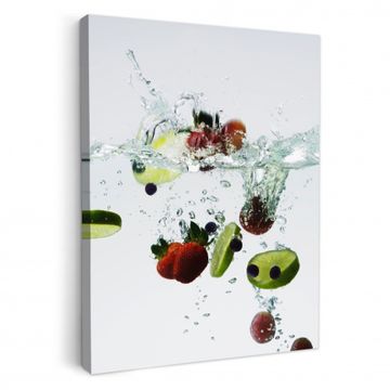 Tableau sur toile - Symphonie de fruits dans l'eau