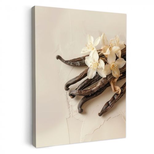 Tableau sur toile - Vanille - Floral - Beige