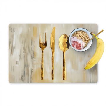 Sets de table - Peinture - Or - Couverts