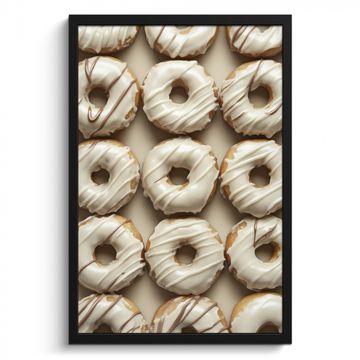 Cadre Photo - Donuts - Chocolat - Blanc - Beige