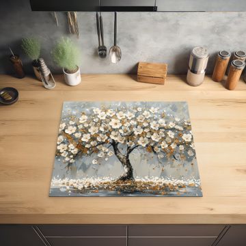 Protection plaque induction - Arbre de vie - Or - Blanc
