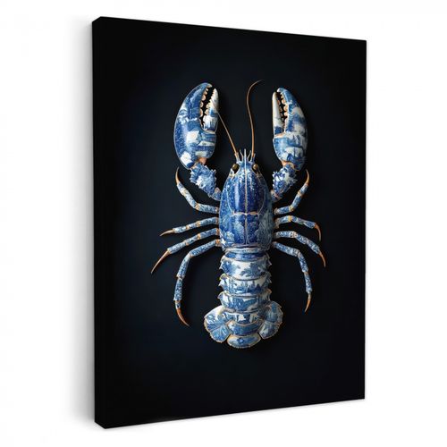 Tableau sur toile - Homard - Bleu de Delft - Bouclier - Robuste