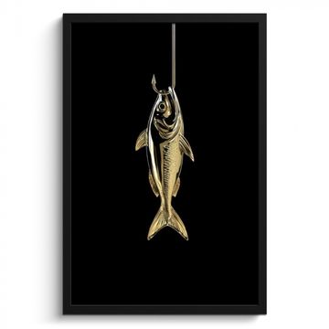 Cadre Photo - Or - Poisson - Crochet - Noir