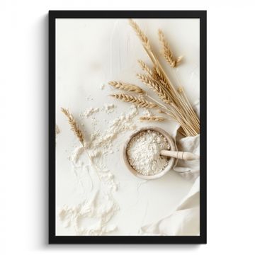 Cadre Photo - Fleur - Bois - Blé