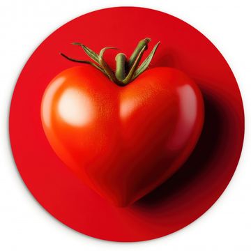Tableau rond - Tomate - Rouge - Coeur