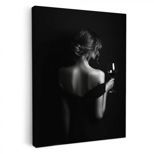 Tableau sur toile - Femme - Vin - Robe