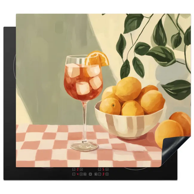 Vinyle de protection contre l'induction 3mm - Citrons - Verre - Nappe - Bloqué