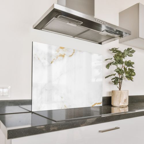 Fond de hotte - Veines d'or sur toile blanche