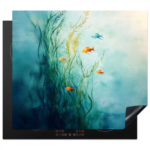 Protection plaque induction - Plantes aquatiques - Poissons - Coloré - Eau