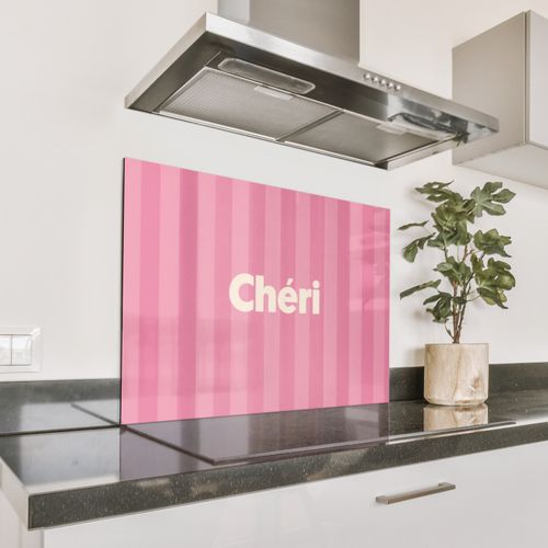Fond de hotte - Rayé - Rose - Chéri