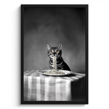 Cadre Photo - Bengal - Chat - Nappe - Noir - Blanc - Animal
