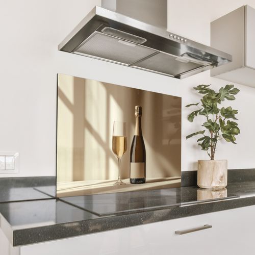 Fond de hotte - Champagne - Beige - Ombre - Bulles