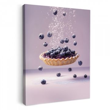 Tableau sur toile - Alimentation - Gâteau - Baies - Bleu
