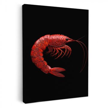 Tableau sur toile - Crevette - Rouge - Animaux