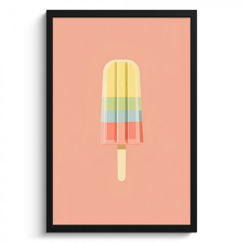 Cadre Photo - Glace à l'eau - Teintes pastel - Minimaliste