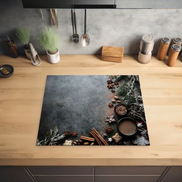 Protection plaque induction - Hiver - Herbes - Neige - Chocolat