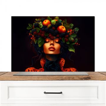 Fond de hotte - Femme - Noir - Baies - Pommes