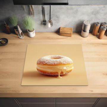 Protection plaque induction - Donut - Crémeux - Sucre en poudre - Beige