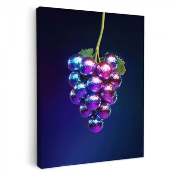 Tableau sur toile - Violet - Disco - Fête - Raisin