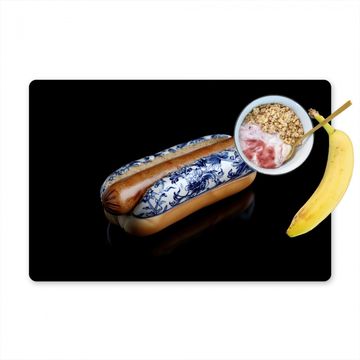Sets de table - Hot dog - Porcelaine - Bleu de Delft - Aliments