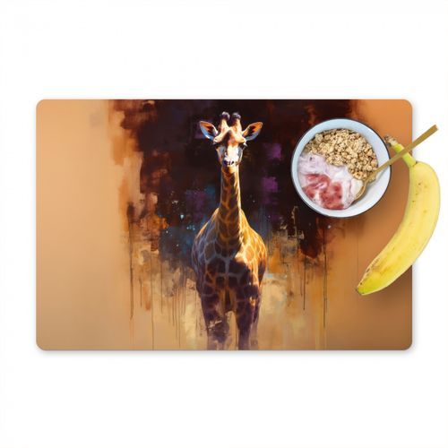 Girafe - Marron - Abstrait - Peint